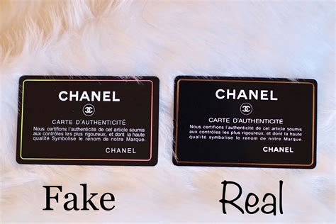 chanel real fake|authenticity card chanel.